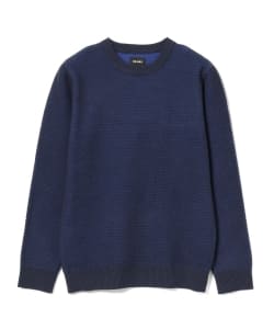 ▲BEAMS / リバー ワッフル クルーネック ニット