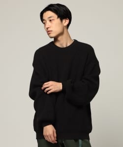 ▲BEAMS / ルーズ ワッフル クルーネック ニット