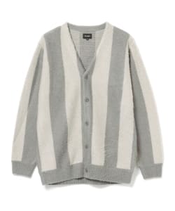 ▲BEAMS / ストライプ モヘヤカーディガン