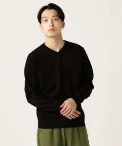 ▲BEAMS / アクリル コットン Vネック ニット