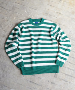 ▲BEAMS / ボーダー クルーネック ニット