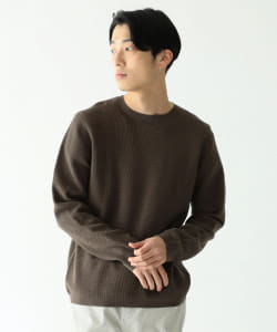 ▲BEAMS / ライトワッフル クルーネックニット