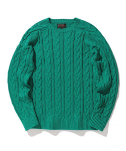 ▲BEAMS PLUS / コットンケーブル ニット 5ゲージ