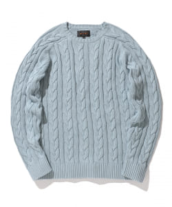 ▲BEAMS PLUS / コットンケーブル ニット 5ゲージ