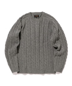 ▲BEAMS PLUS / 5ゲージ ケーブルクルーニット