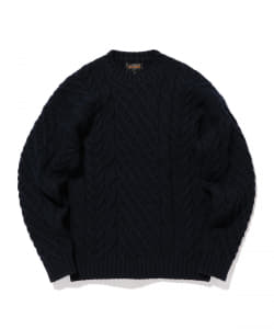 ▲BEAMS PLUS / アラン クルーネック ニット