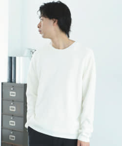 ▲BEAMS / ライト ワッフル クルーネック ニット