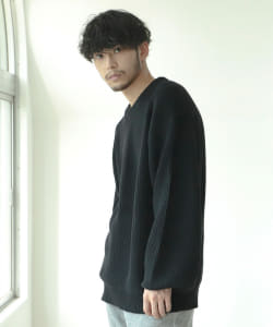 ▲BEAMS / 畔編み ルーズ クルーネック ニット