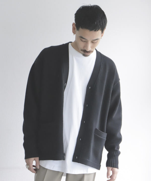 NAVY】BEAMS PLUS / 3ゲージ レタード カーディガン | kensysgas.com