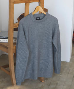 BEAMS / ウール シルク クルーネックニット