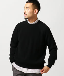 ▲BATONER / ハード ツイスト ウール クルーネック ニット