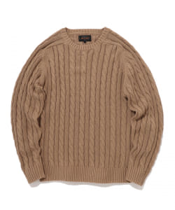 ▲BEAMS PLUS / 5ゲージ コットン ヘンプ ケーブル クルーニット