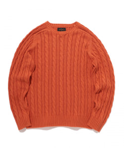 ▲BEAMS PLUS / 5ゲージ コットン ヘンプ ケーブル クルーニット