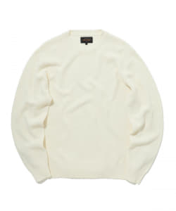 ▲BEAMS PLUS / コットン シルク ピケ クルーネック ニット