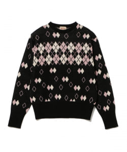 ▲STYLE EYES / Jacquard Knit Crewneck