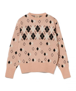 ▲STYLE EYES / Jacquard Knit Crewneck