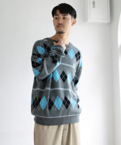 FRED PERRY × BEAMS / 別注 Argyle Crew Neck Knit