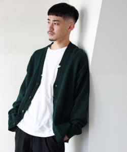 ▲BEAMS / 7ゲージ ダメージ Vネック カーディガン