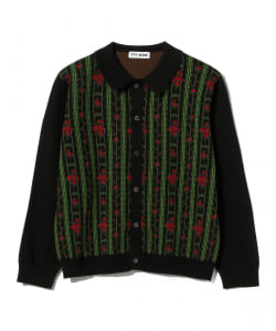 ▲TTT_MSW / Flower Jacquard Knit Cardigan