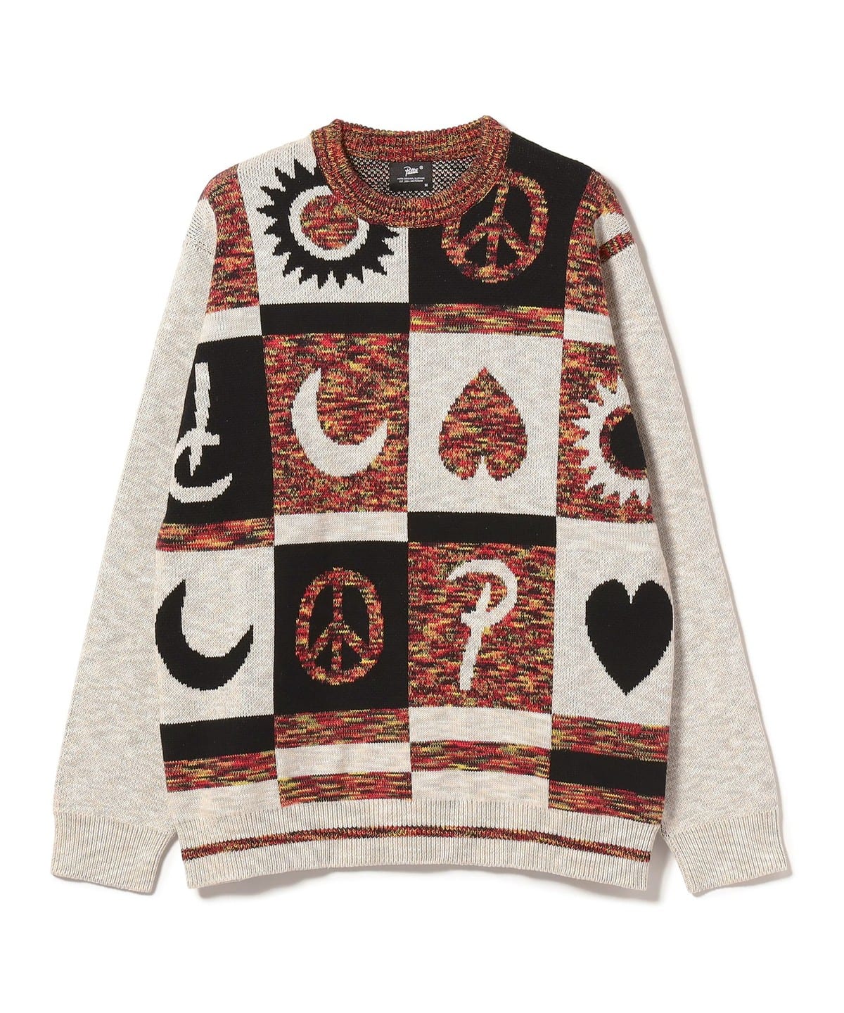 BEAMS（ビームス）PATTA / Jacquard Crayon Knitted Sweater（トップス 