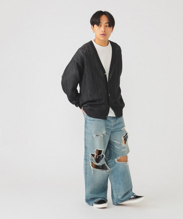 BEAMS（ビームス）12ゲージ メッシュ カーディガン（トップス