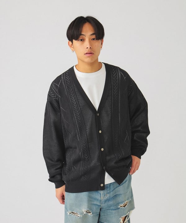 BEAMS（ビームス）12ゲージ メッシュ カーディガン（トップス