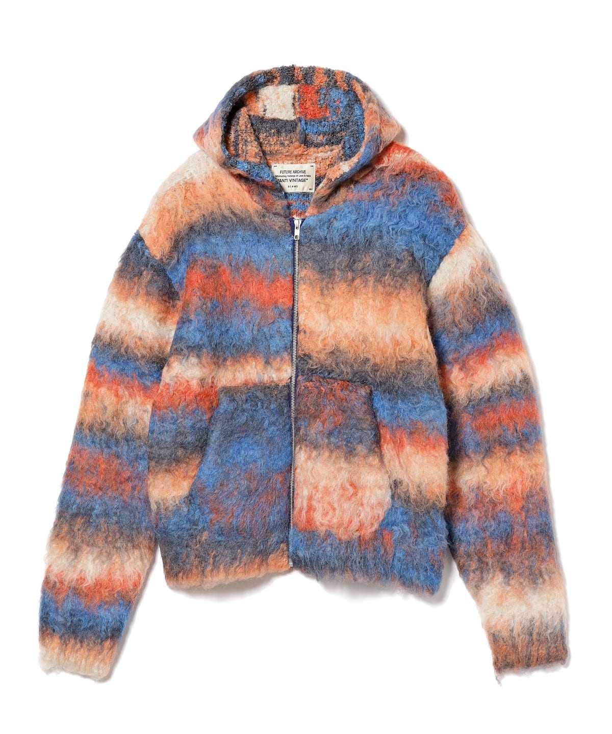 BEAMS future archive ブラックニットカーディガン M BEAMS（ビームス）FUTURE ARCHIVE / JQD CARDIGAN SPIDER 12G