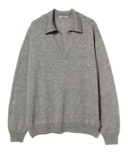 ▲AURALEE / SUPER FINE CASHMERE SILK KNIT SKIPPER POLO