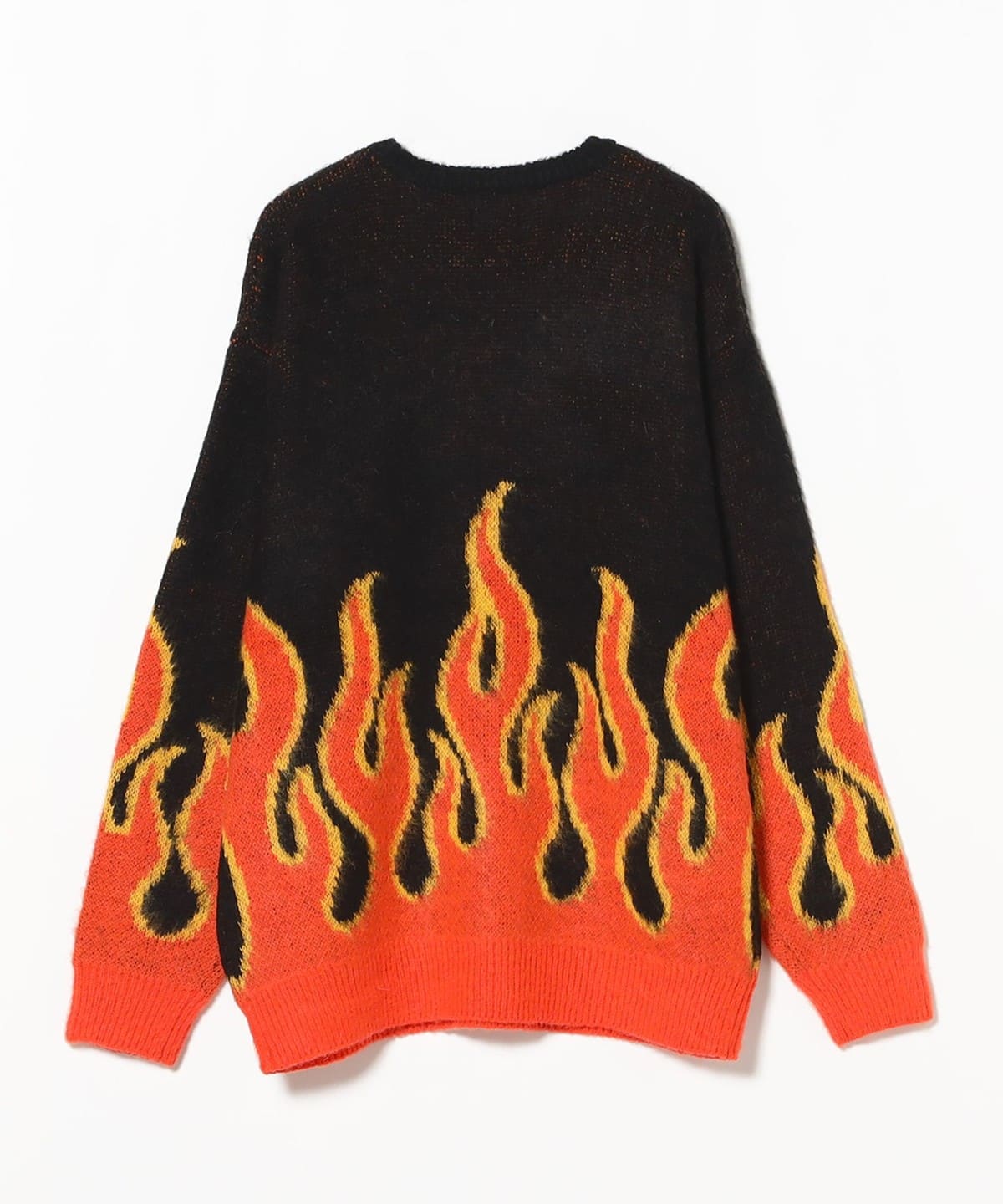 BEAMS 7 Gauge Fire Shaggy Crew Neck Knit (Tops BEAMS