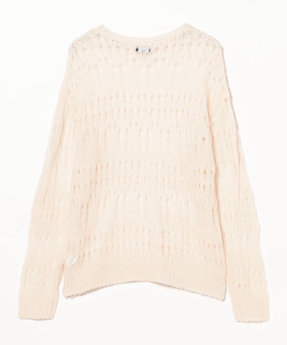 BEAMS（ビームス）3ゲージ クロシェ クルーネック ニット（トップス