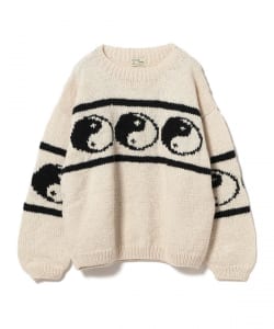 ▲MacMahon Knitting Mills / Crew Neck Knit-Line Yin&Yang