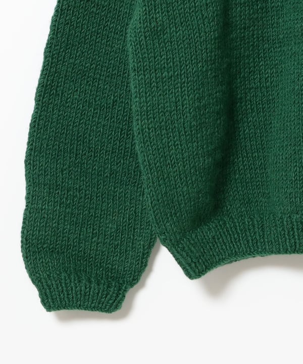 BEAMS（ビームス）MacMahon Knitting Mills / Crew Neck Knit-GREEN CURRY（トップス ニット ・セーター）通販｜BEAMS