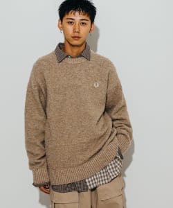 FRED PERRY × BEAMS / 別注 男裝 毛絨 圓領 針織衫