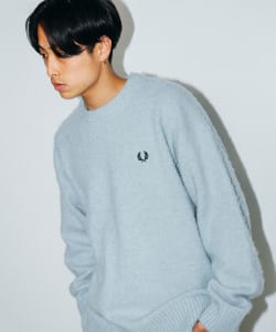 FRED PERRY × BEAMS / 別注 男裝 毛絨 圓領 針織衫