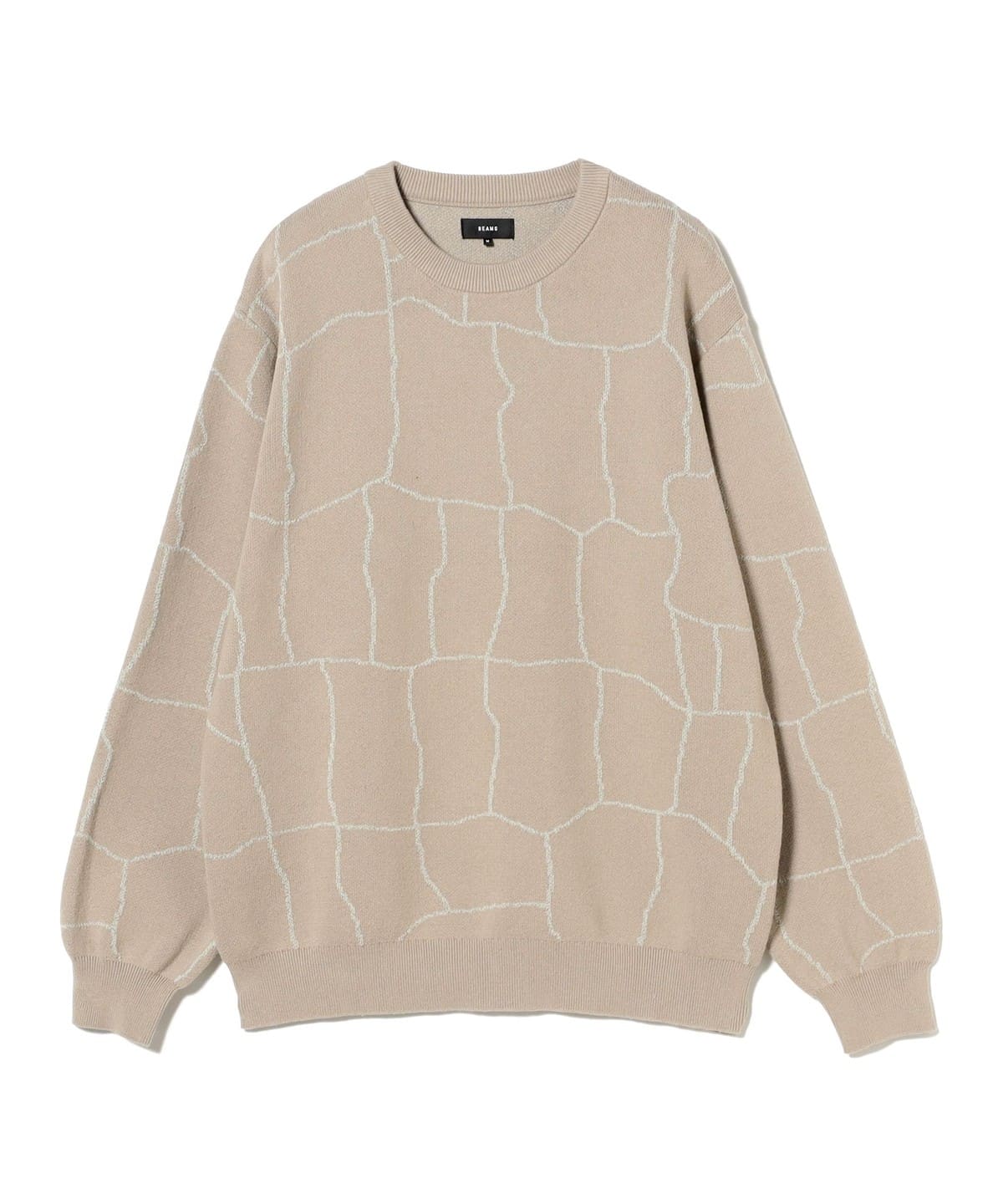 12ゲージ スパイダーウェブ クルー ニット トップス MEN TAUPE M 12ゲージ スパイダーウェブ クルー ニット トップス MEN TAUPE M