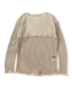 blackmeans / cotton mesh long sleeve T-shirt