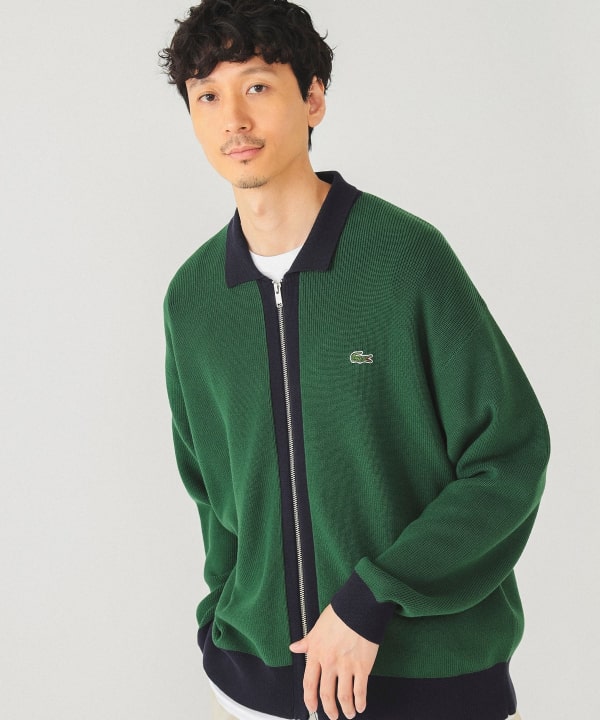 BEAMS（ビームス）【別注】LACOSTE / ジップアップ ニット カーディガン（トップス ニット・セーター）通販｜BEAMS