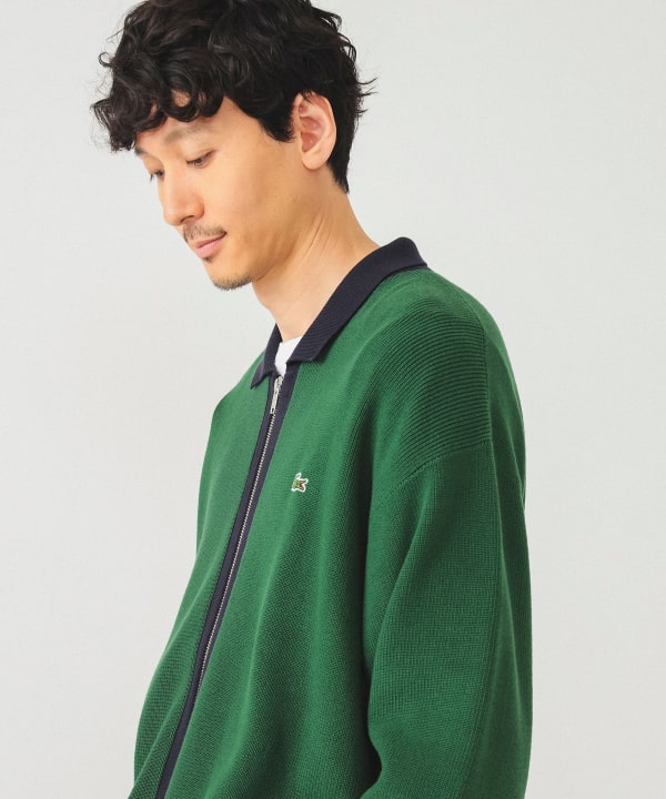 BEAMS（ビームス）【別注】LACOSTE / ジップアップ ニット カーディガン（トップス ニット・セーター）通販｜BEAMS