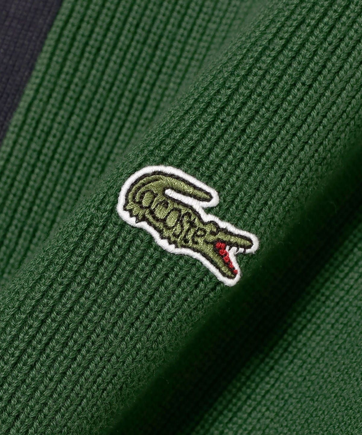 BEAMS MEN｜LACOSTE / 別注 ニット ジップ カーディガン