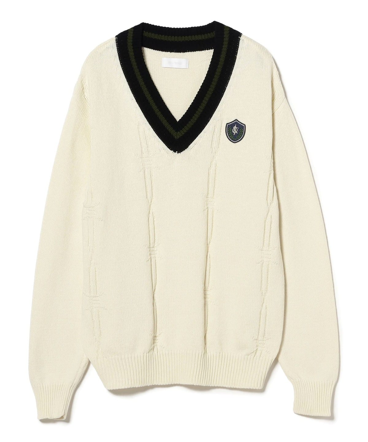 ICE&TECNHO / BARB WIRE SCHOOL KNIT トップス MEN IVORY M ICE&TECNHO / BARB WIRE SCHOOL KNIT トップス MEN IVORY M