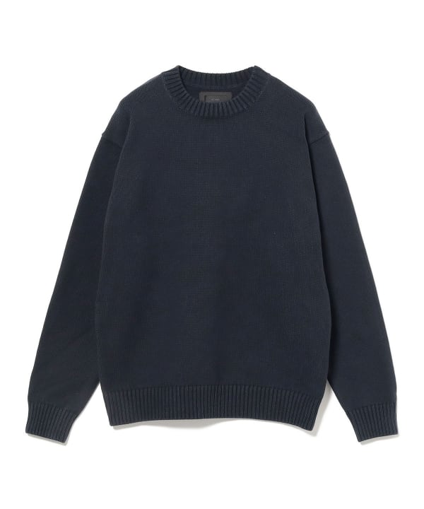 crepuscule 17AW BEAMS別注 3Dコットンニットセーター BEAMS（ビームス）12ゲージ ワッフル クルーネック ニット