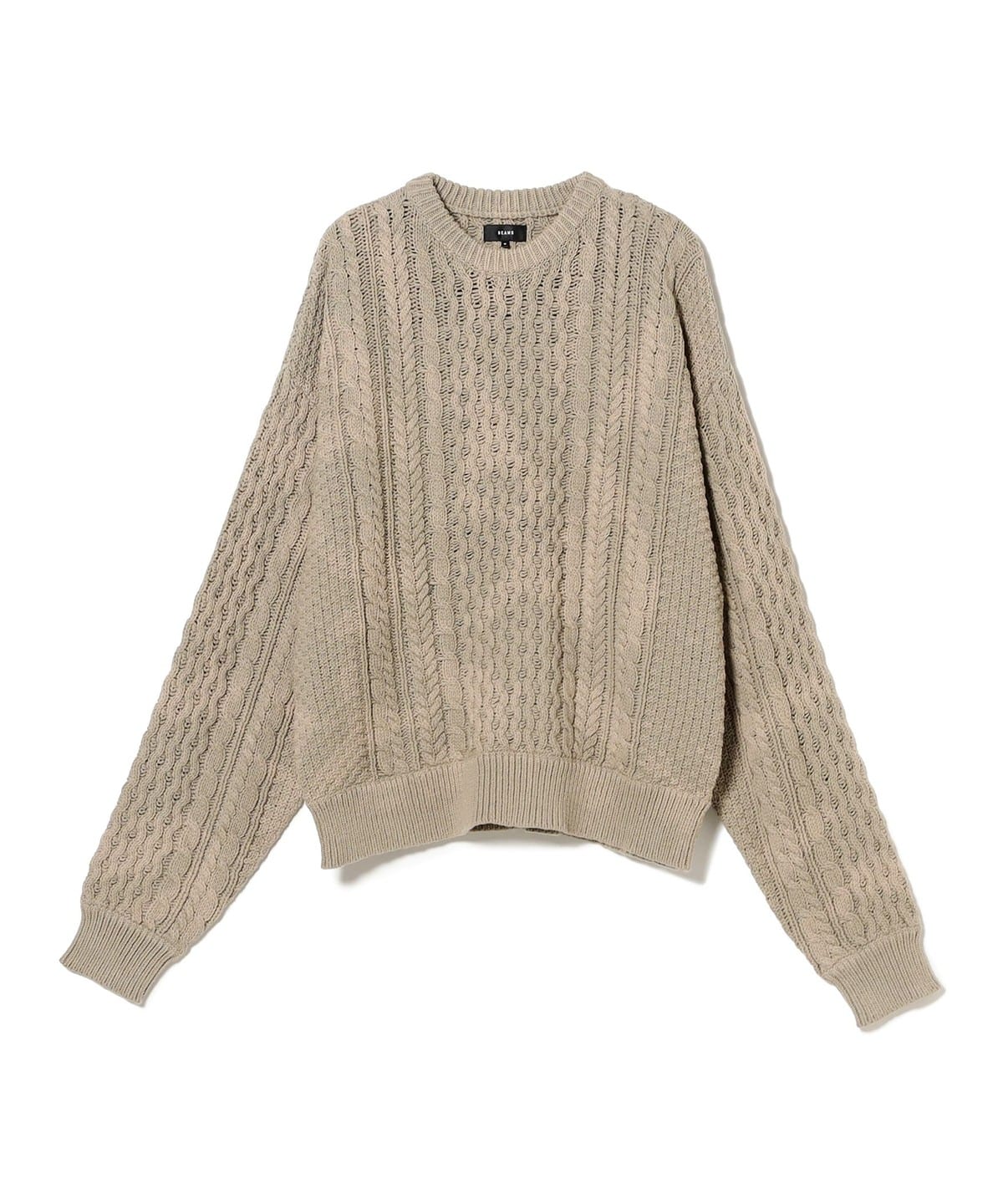 BEAMS（ビームス）ワイドショートフィット アランニット（トップス