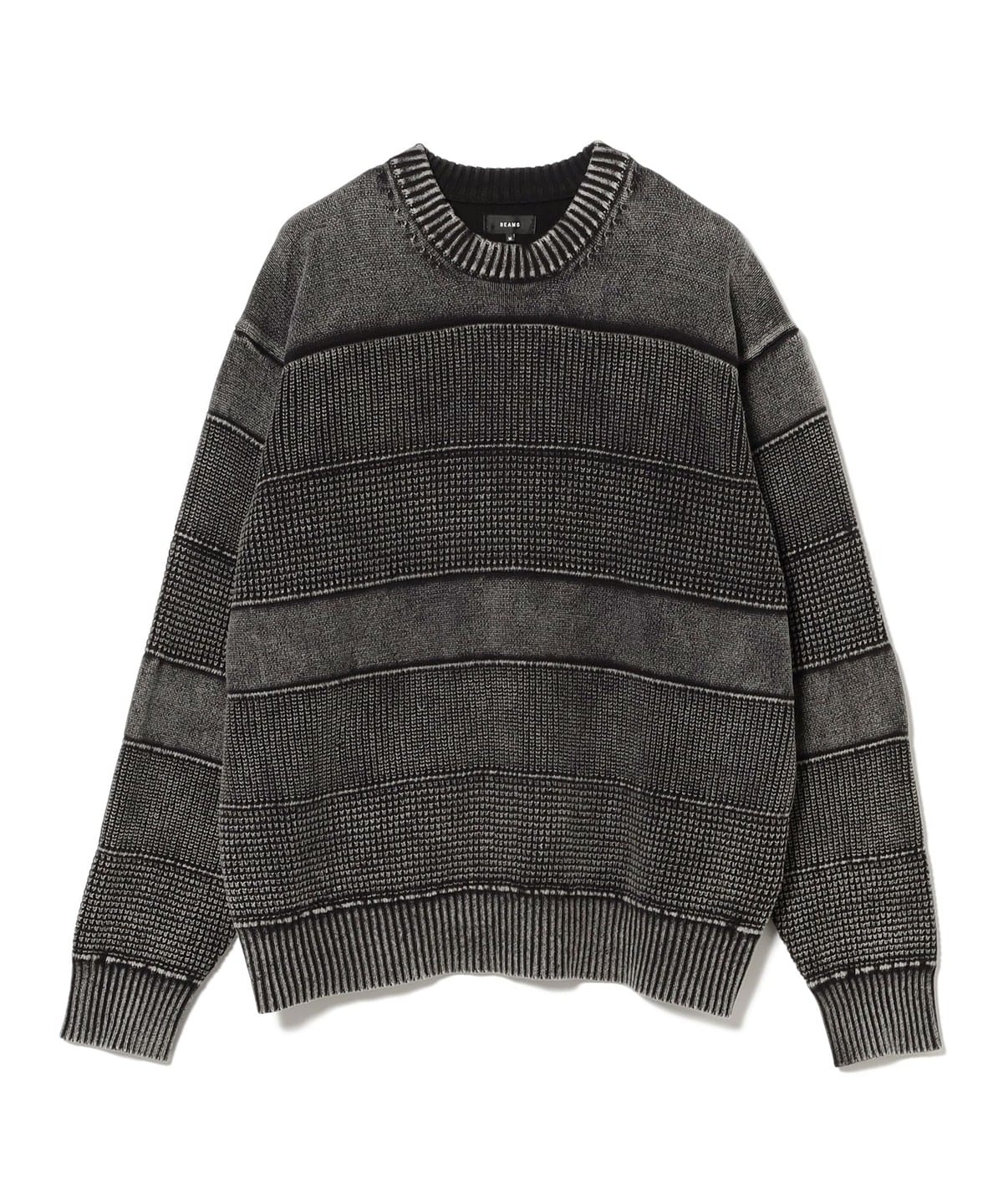 ワイドフィット フェード コットン クルーネック トップス MEN SOFT BLACK XL