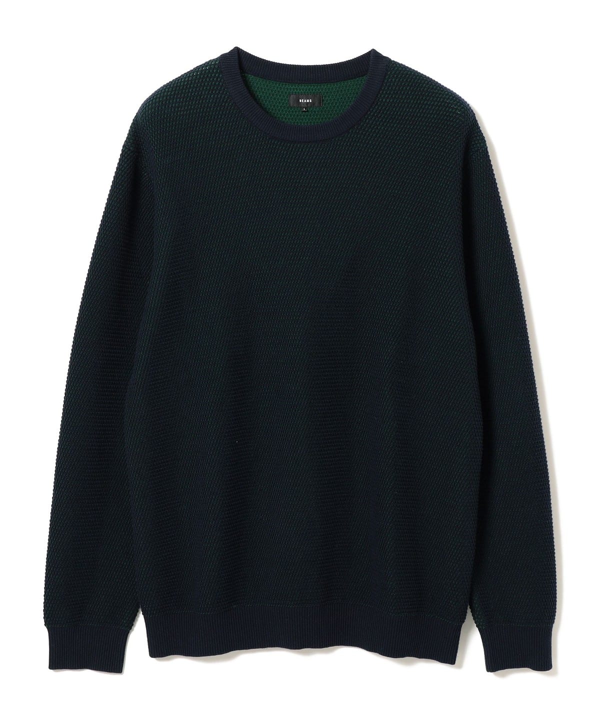 BEAMS（ビームス）12ゲージ リブ ワッフル クルーネック ニット