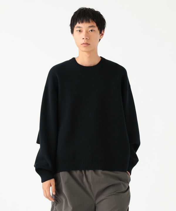 BEAMS（ビームス）ワイドショートフィット 12ゲージ スリットニット