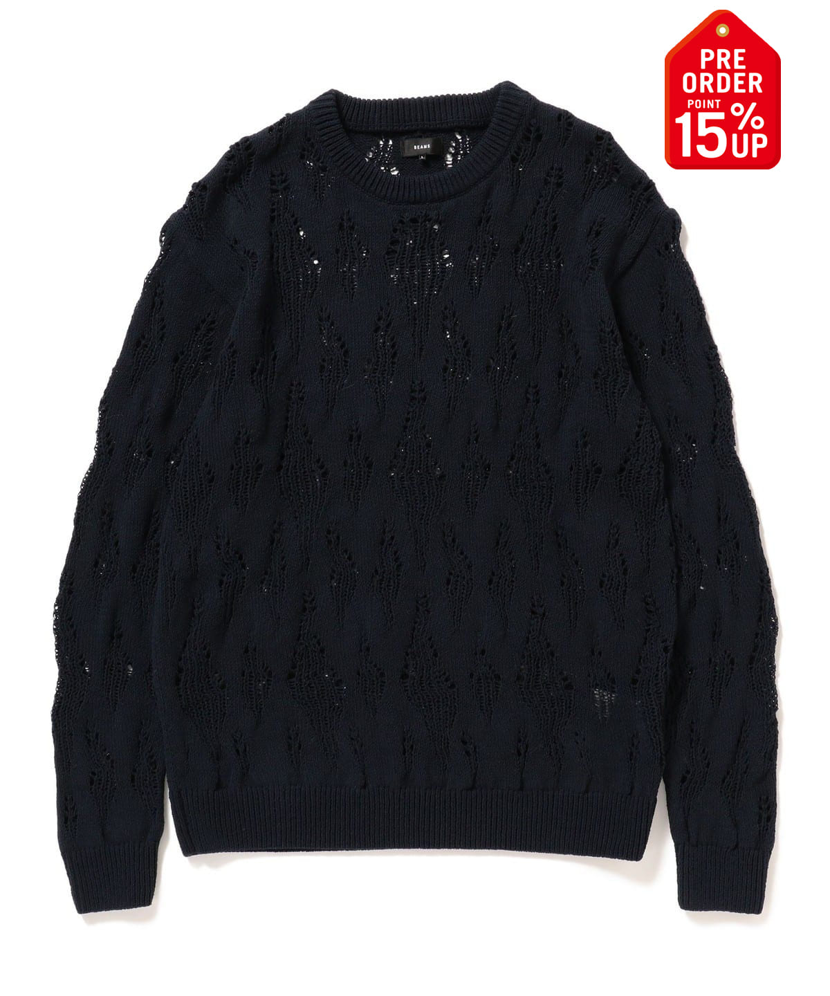 【+15%ポイントUP】3ゲージ クルーネック ニット トップス MEN NAVY L 【+15%ポイントUP】3ゲージ クルーネック ニット トップス MEN NAVY L
