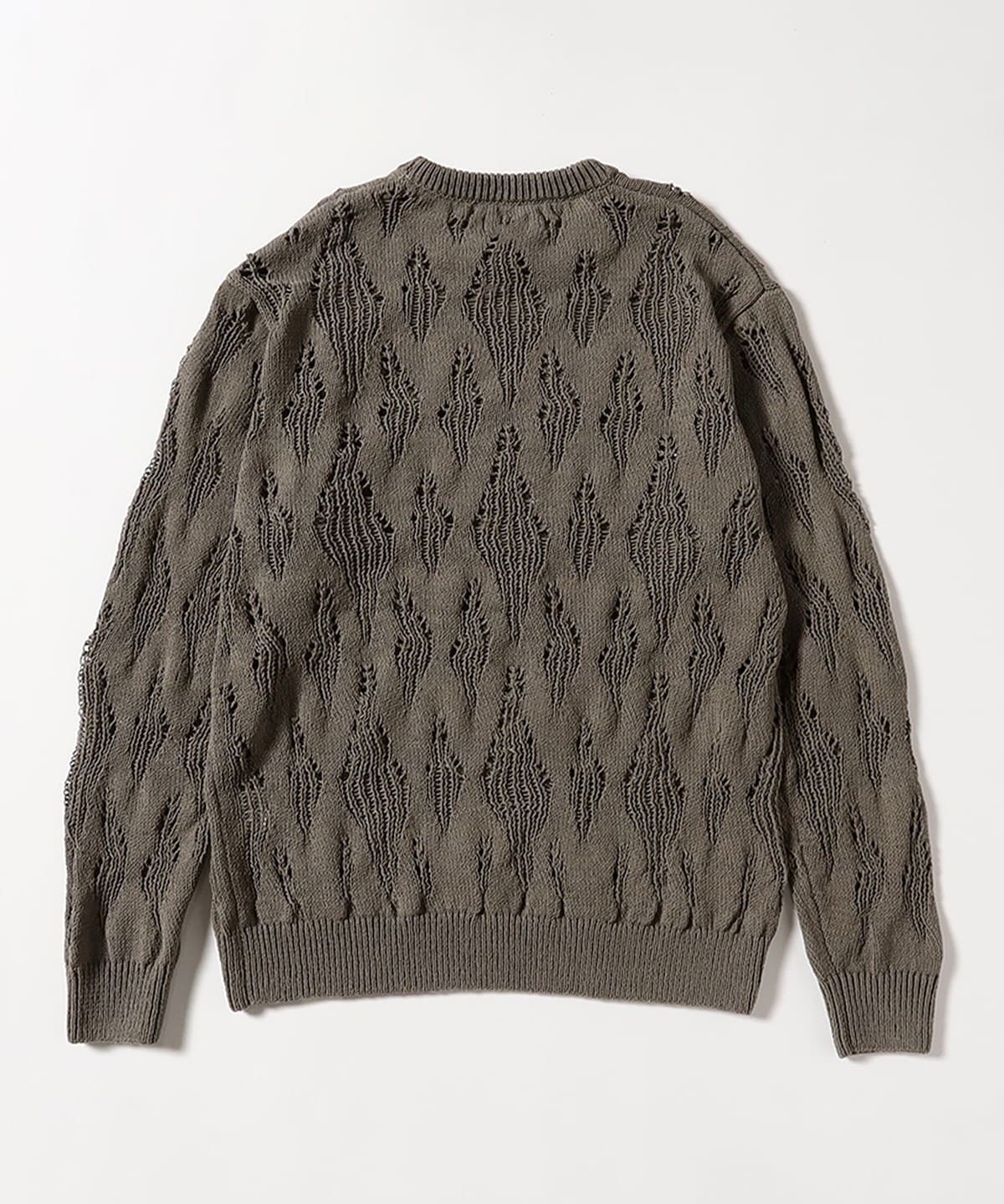 BEAMS（ビームス）リラックスフィット 3ゲージ クルーネック ニット