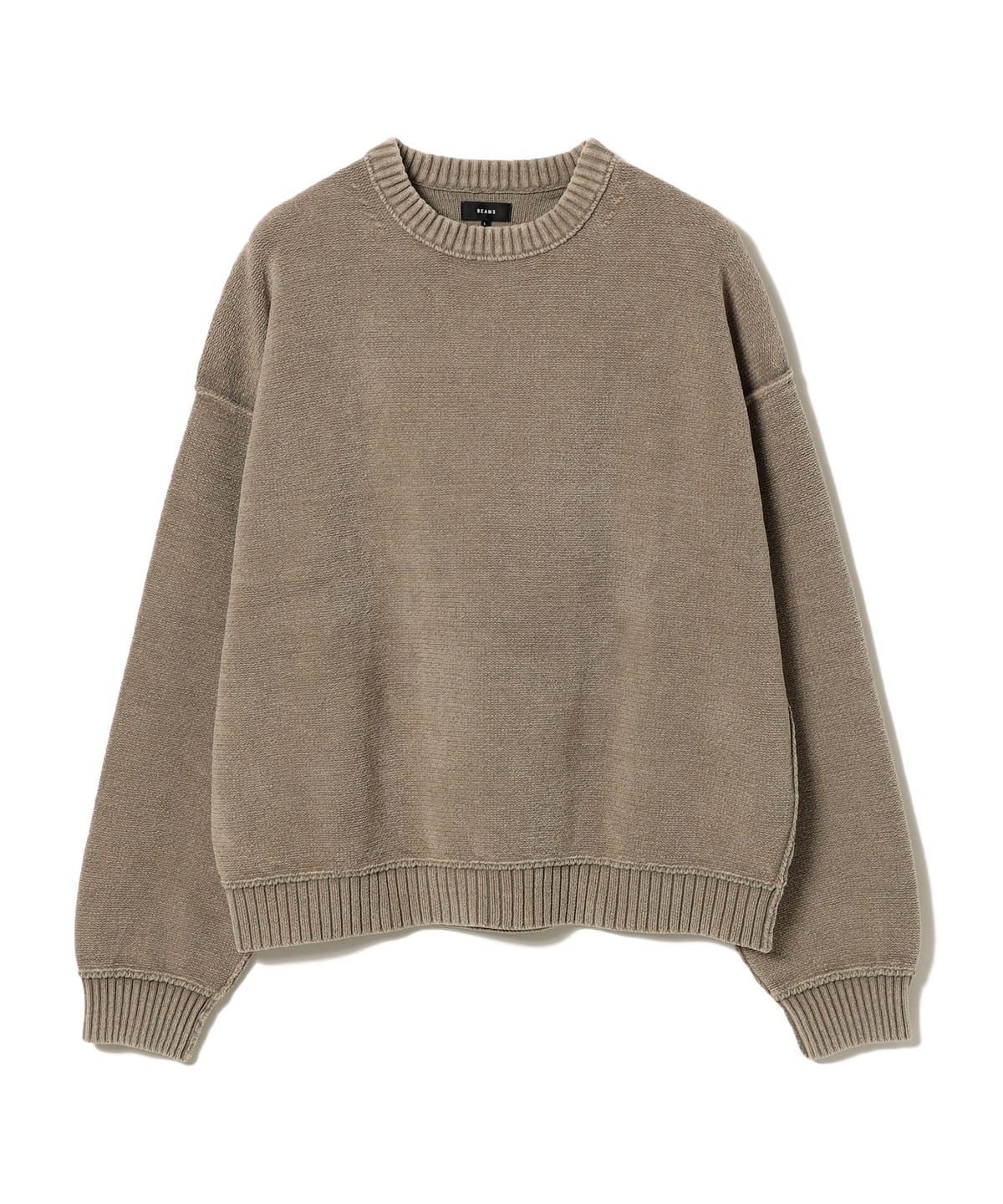 BEAMS（ビームス）7ゲージ フェード クルーネック ニット
