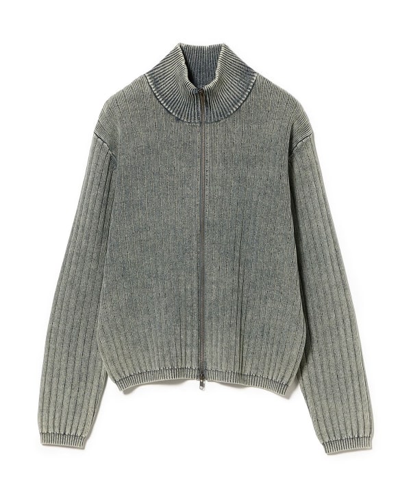 BEAMS Relaxed Fit Fade Stand Full Zip Knit (Tops BEAMS Knitwear