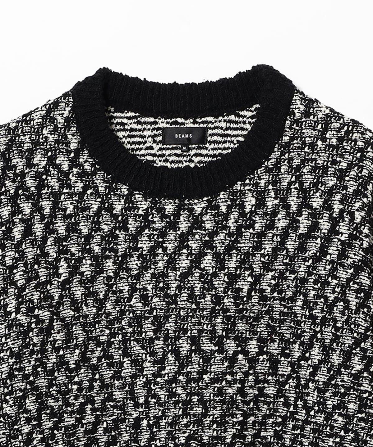BEAMS（ビームス）5ゲージ ツイーディー クルーネック ニット